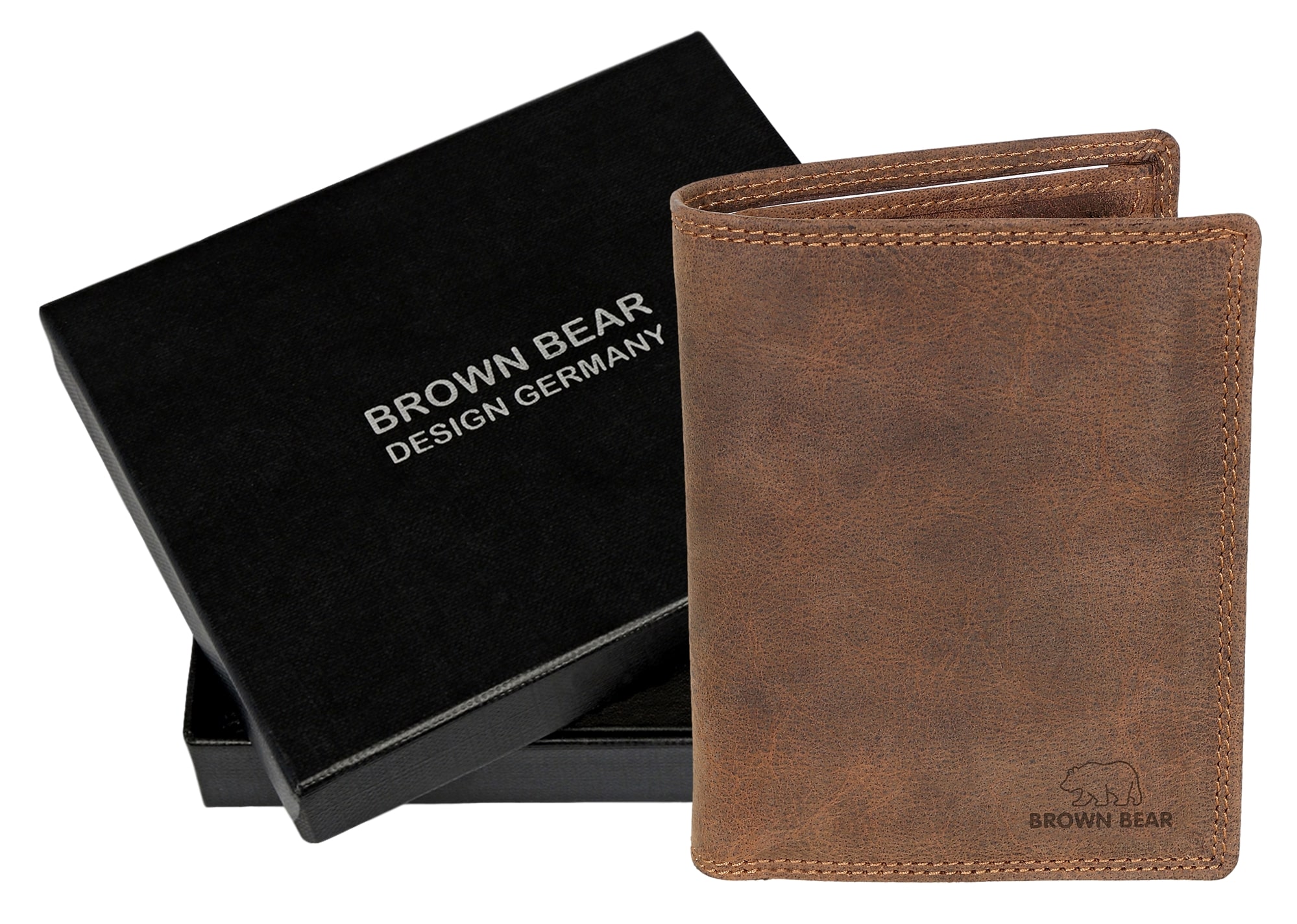 Brown Bear Classic 8005 D LF - Hochformat Geldbörse Braun Vintage