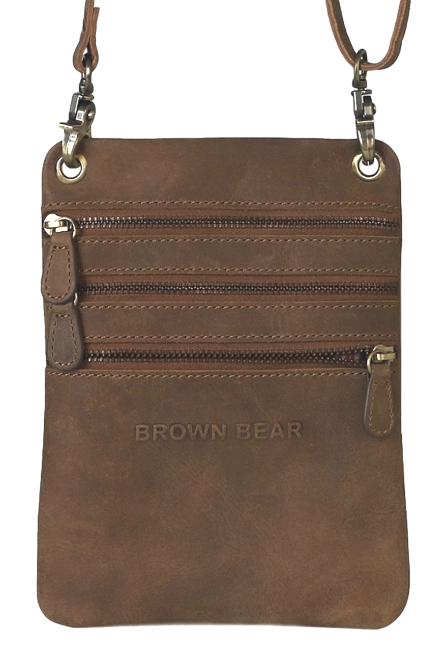 Brown Bear MJ Lotte - kleine Cross-Body Handtasche Braun-Vintage