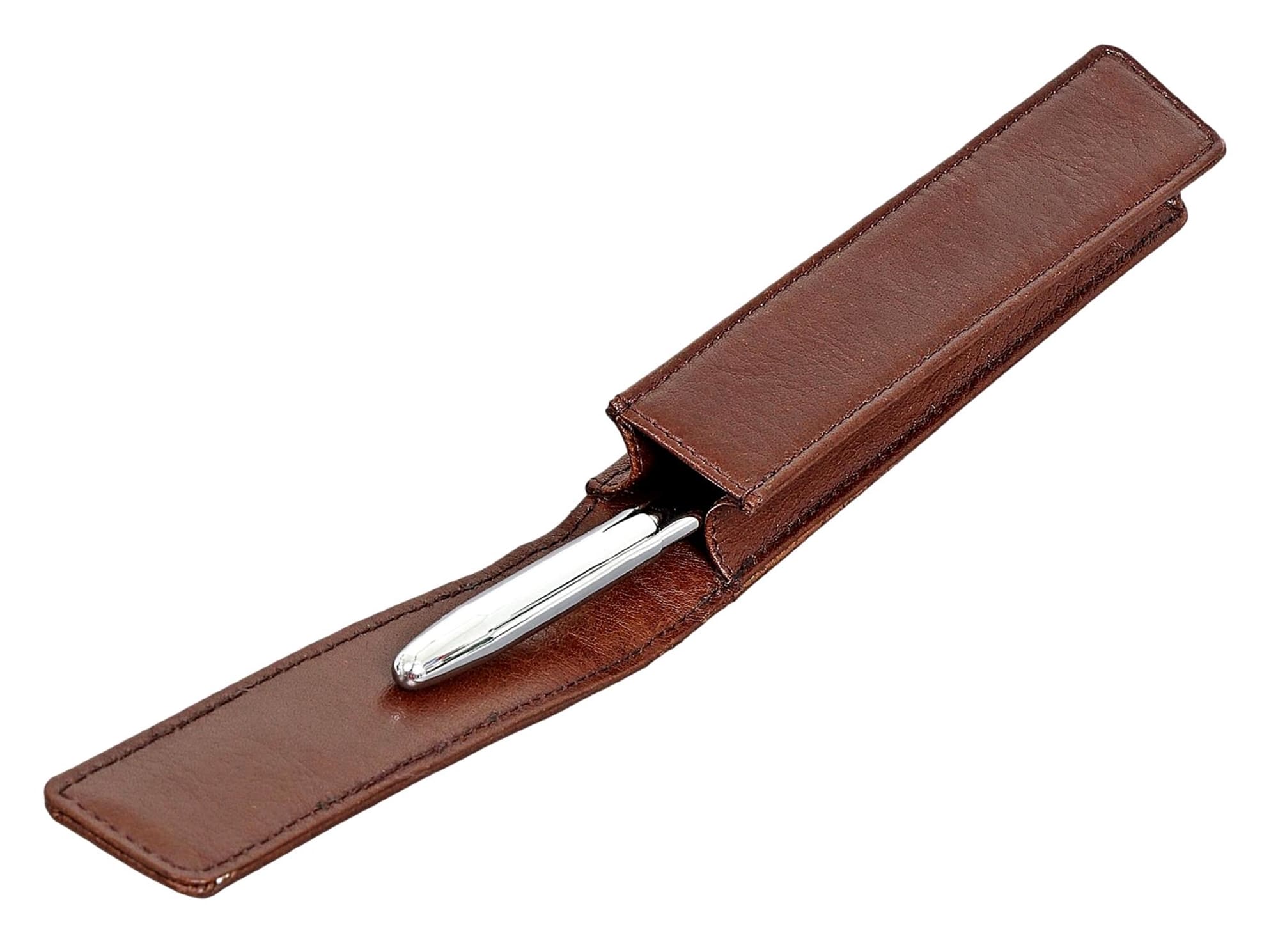 Elbleder Polo 08 - Fülleretui für einen Stift Braun