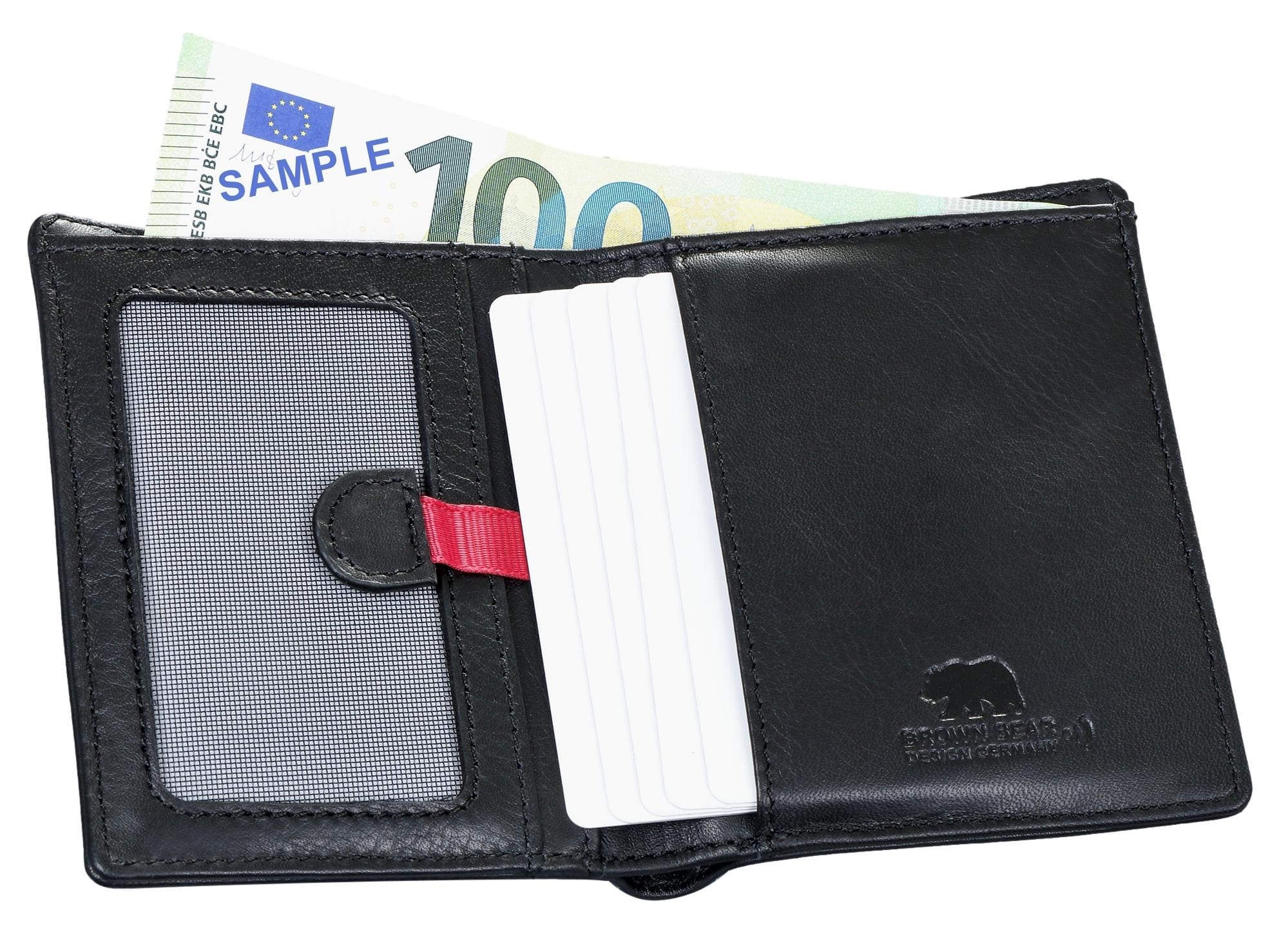 Brown Bear Slim Wallet - 8005 Schwarz Nappa