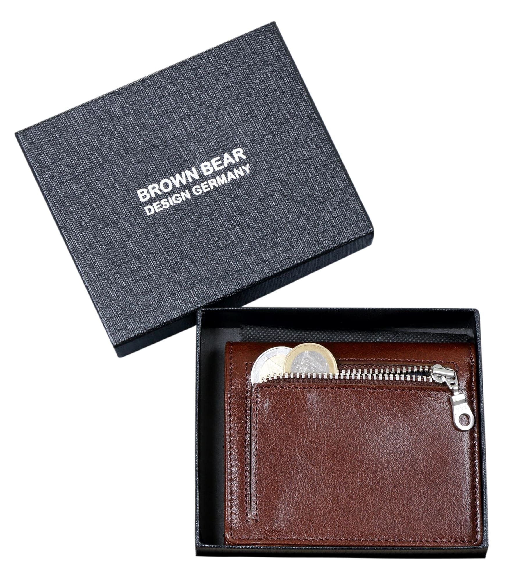 Brown Bear Slim Wallet - 8005 Braun Toscana