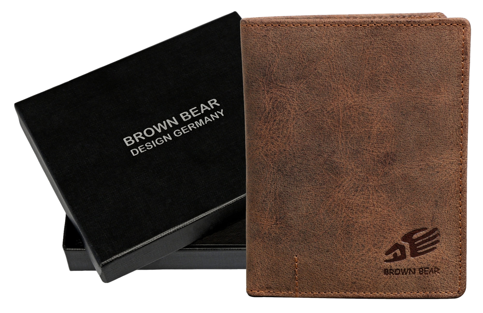Brown Bear IBP 2051 - Hochformat Geldbörse Braun Vintage