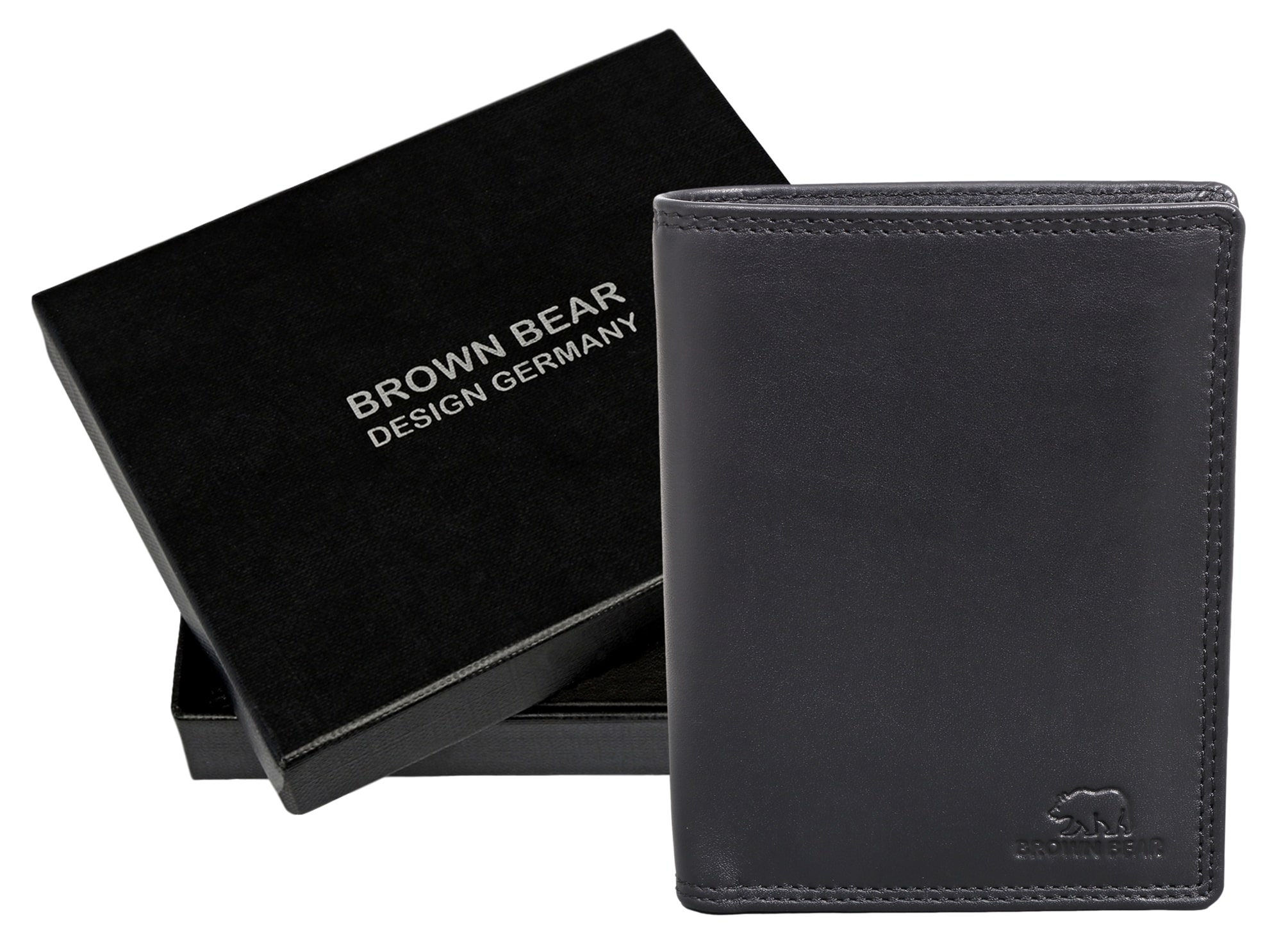 Brown Bear Classic 8002 - Hochformat Geldbörse Schwarz