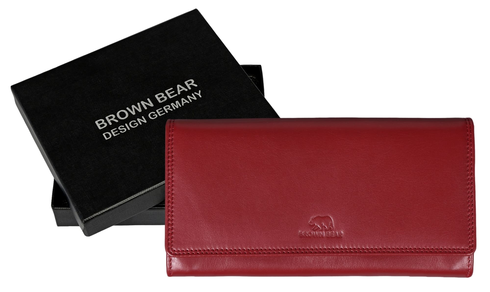 Brown Bear "Ina" - Damen Geldbörse mit Überschlag Rot