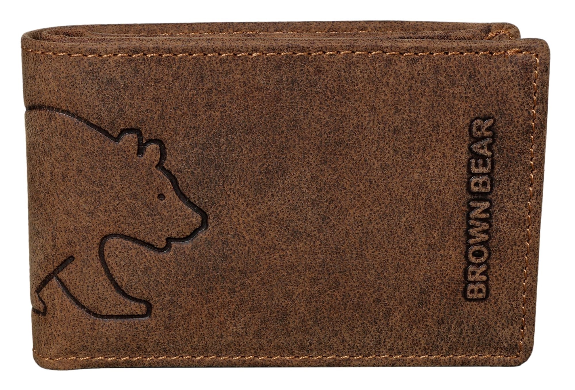 Brown Bear 8006-B - Mini-Geldbörse Vintage Braun