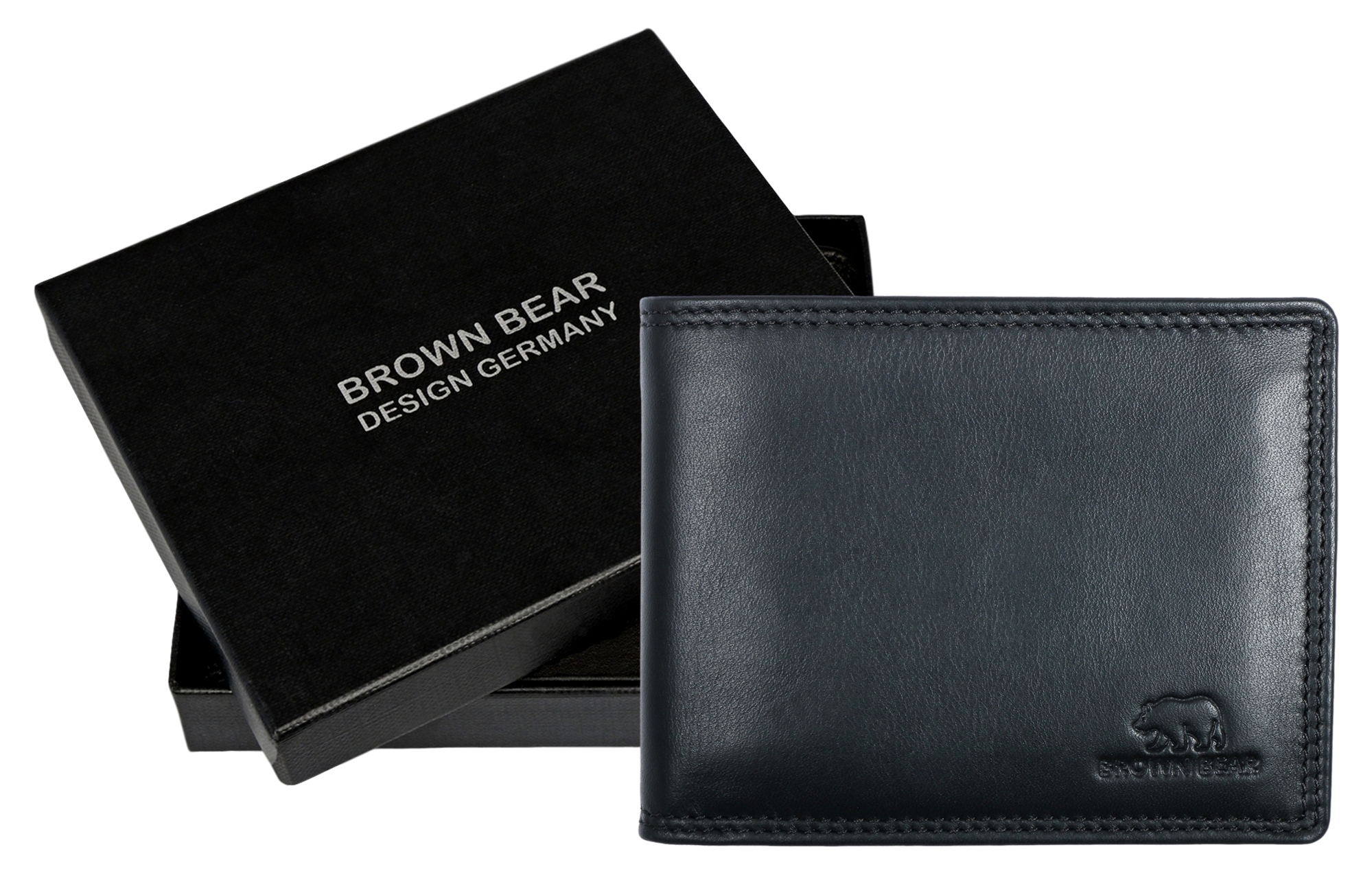 Brown Bear Classic 8061 - kleinere Geldbörse Schwarz