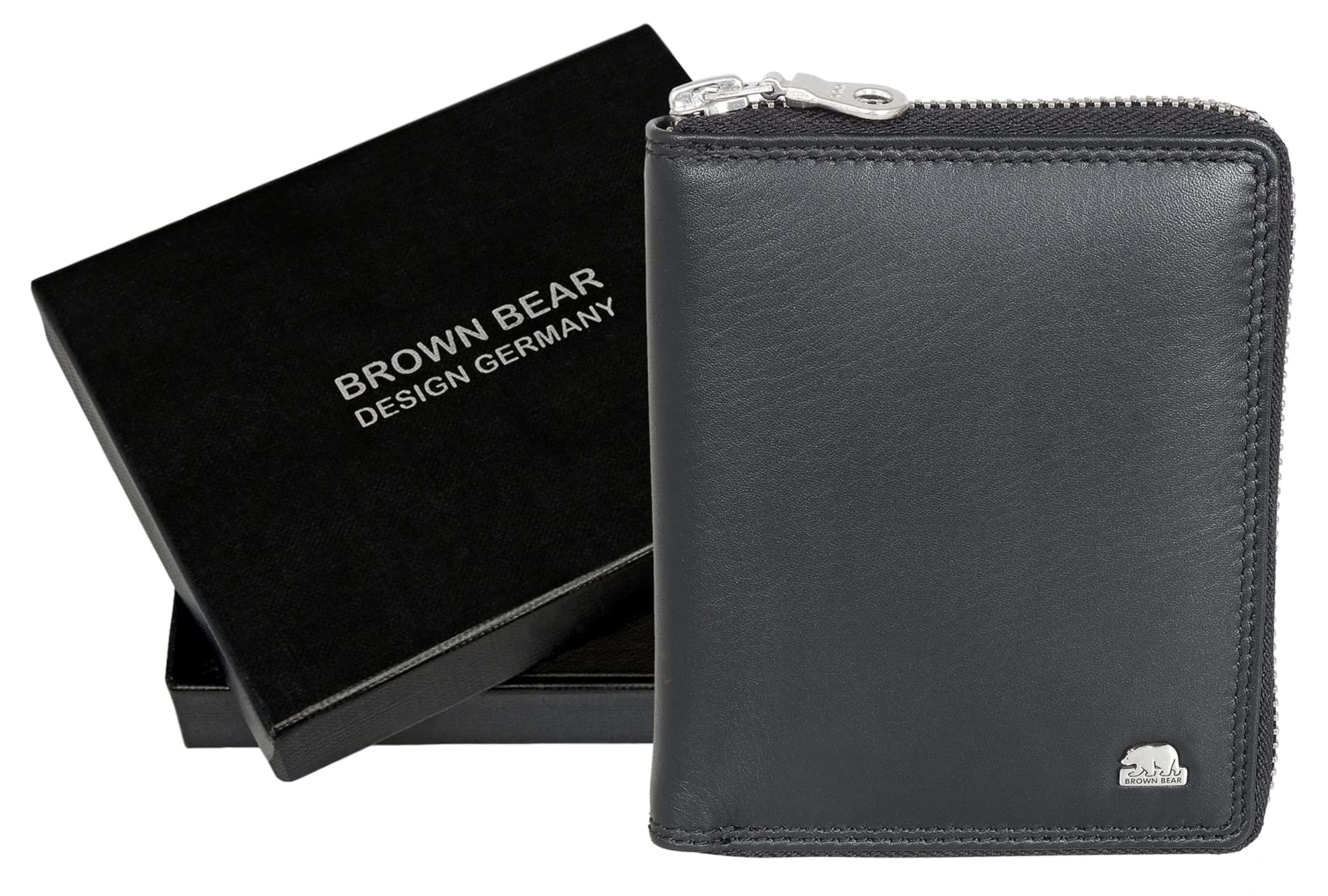 Brown Bear Classic 8009 - Geldbörse Schwarz Nappa