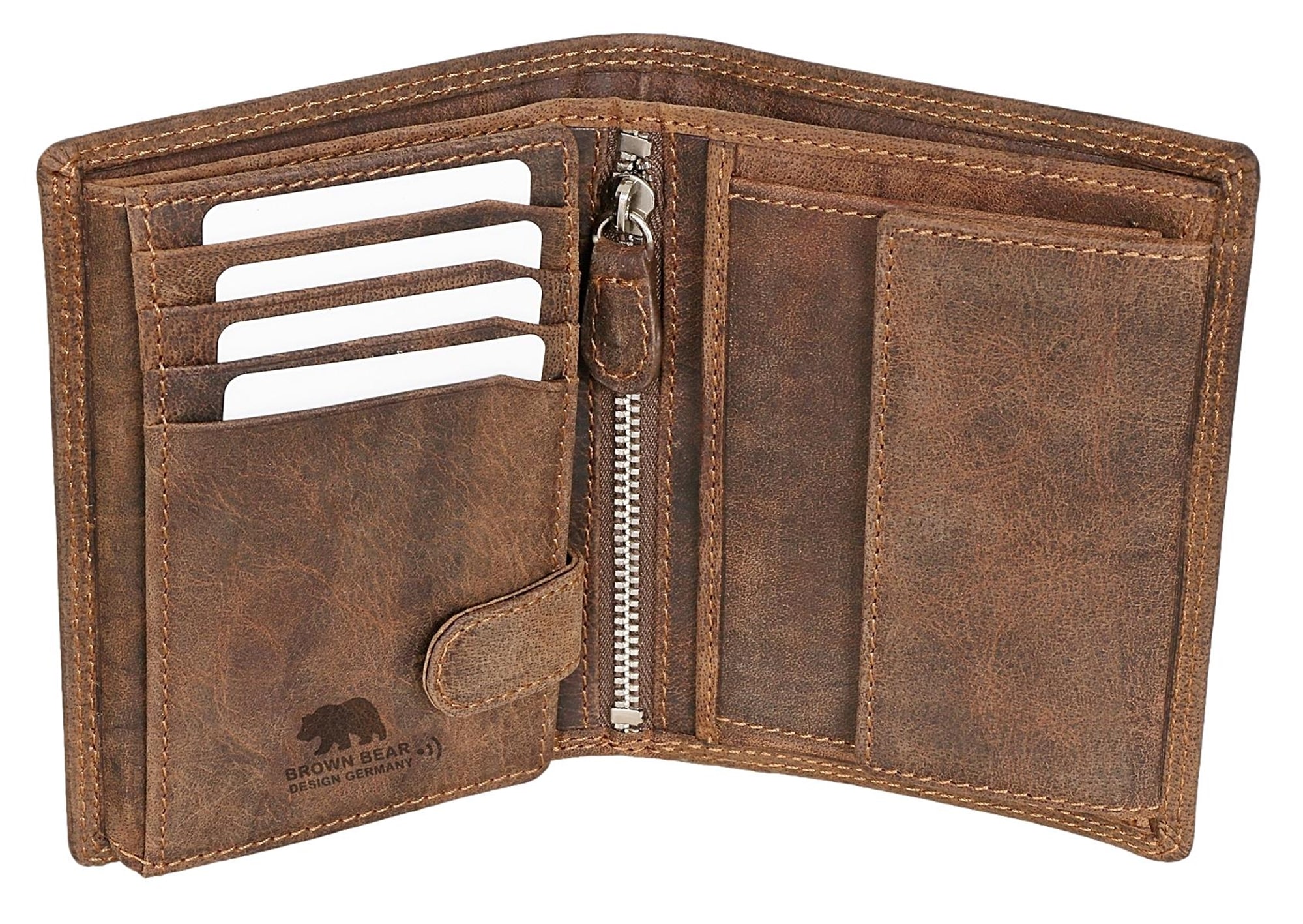 Brown Bear Classic 8005 D LF - Hochformat Geldbörse Braun Vintage