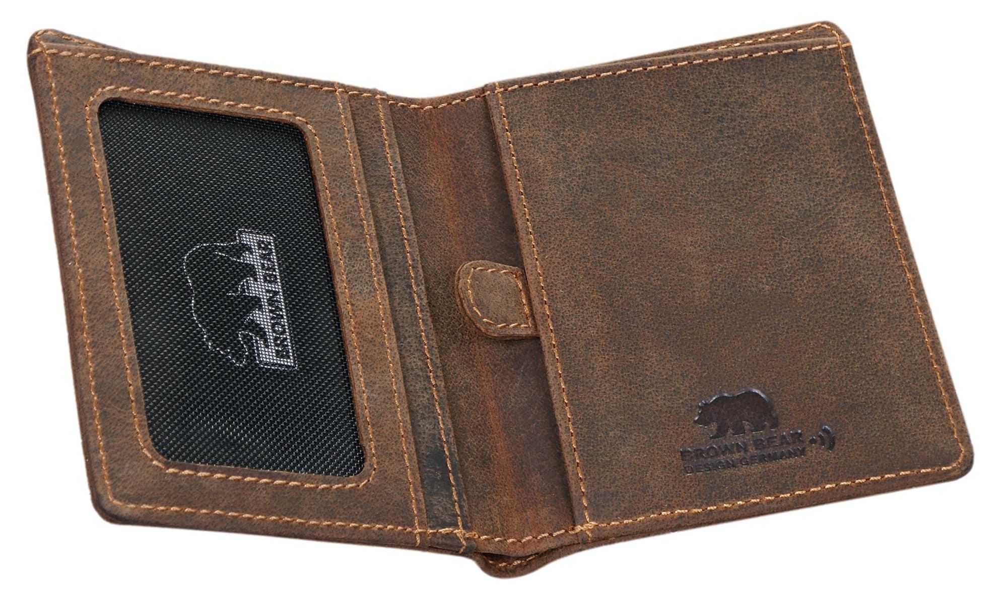 Brown Bear Slim Wallet - 8005 Braun Vintage