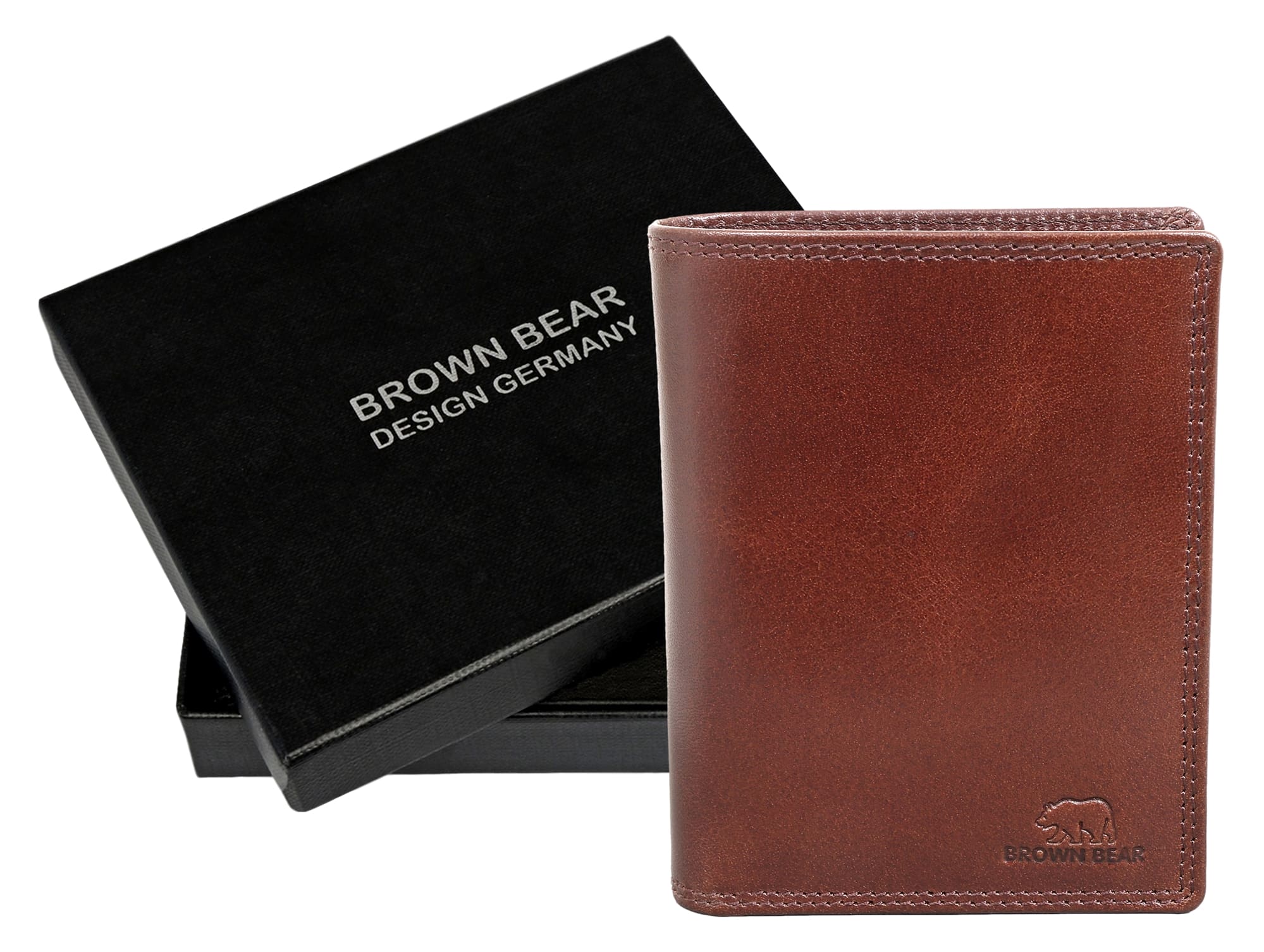 Brown Bear Classic 8002 - Hochformat Geldbörse Braun