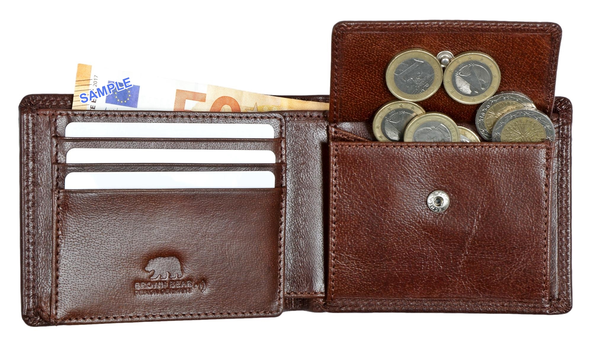 Brown Bear Classic 8061 - kleinere Geldbörse Braun