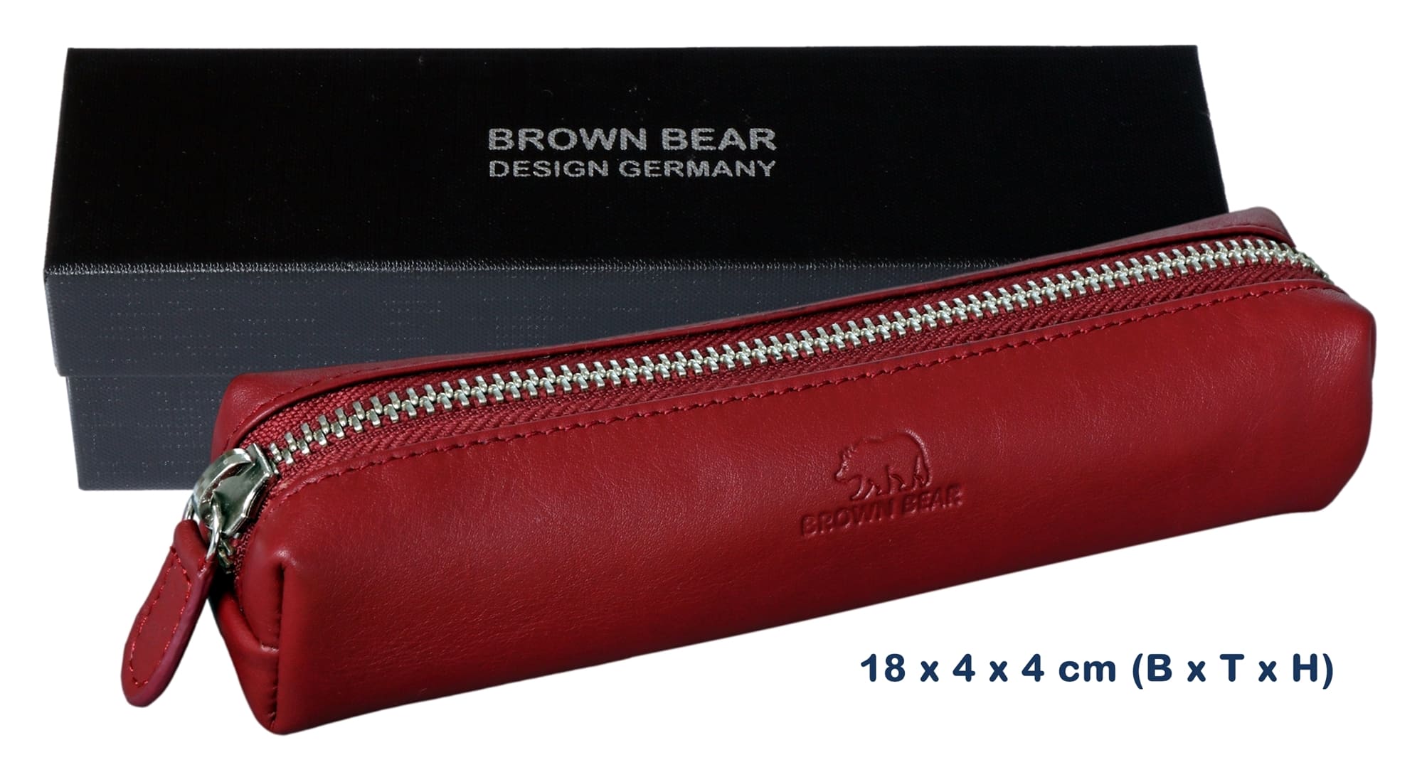 Brown Bear 1403 - kleines Schreibgeräteetui Rot